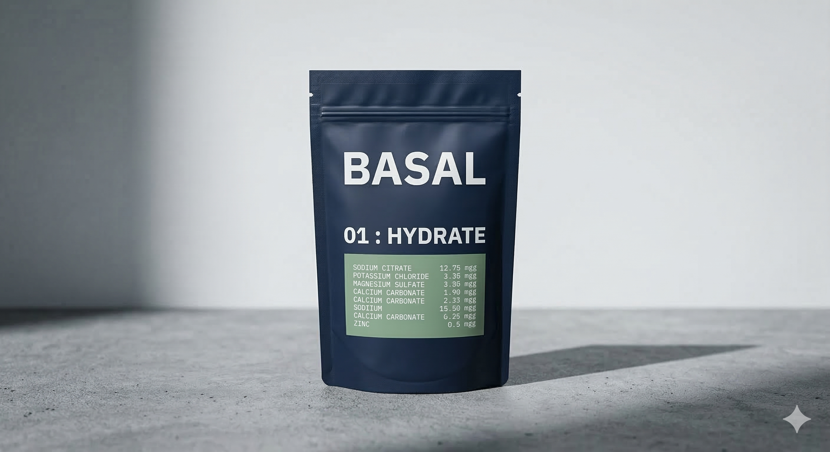 BASAL 01: HYDRATE Pouch - Front
